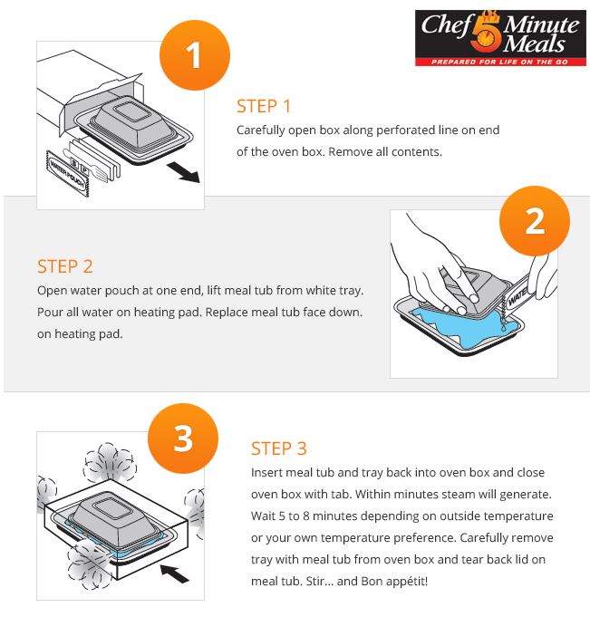 MRE Vegetable Lasagna Self Heating Shelf Stable Chef 5 Minute Meal